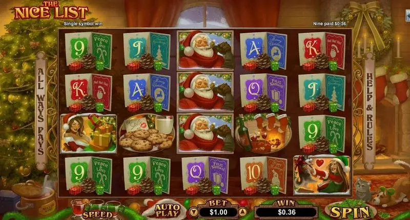 The Nice List  Real Money Slot made by RTG - Main Screen Reels