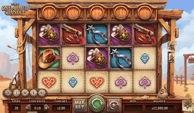 The One Armed Bandit  Real Money Slot made by Yggdrasil - Main Screen Reels