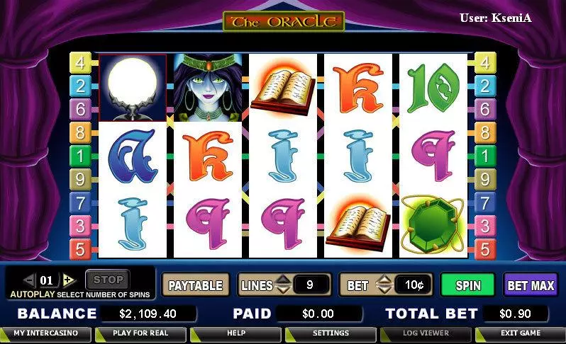 The Oracle  Real Money Slot made by CryptoLogic - Main Screen Reels