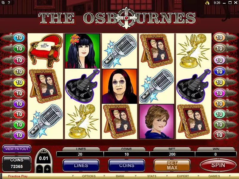 The Osbournes  Real Money Slot made by Microgaming - Main Screen Reels