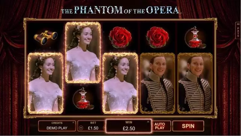 The Phantom of the Opera  Real Money Slot made by Microgaming - Main Screen Reels