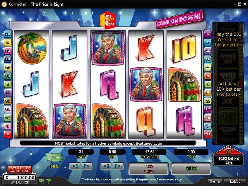 The Price Is Right  Real Money Slot made by 888 - Main Screen Reels