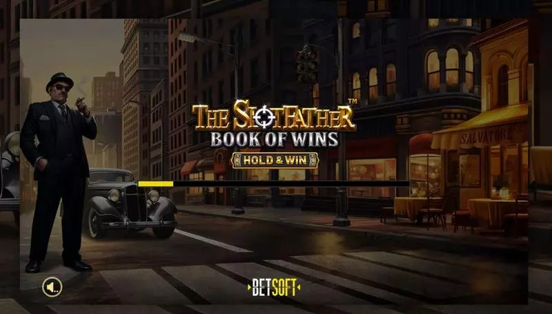 The Slotfather: Book of Wins – HOLD & WIN  Real Money Slot made by BetSoft - Introduction Screen