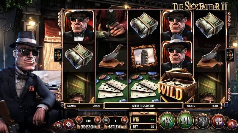 The Slotfather Part ll  Real Money Slot made by BetSoft - Main Screen Reels