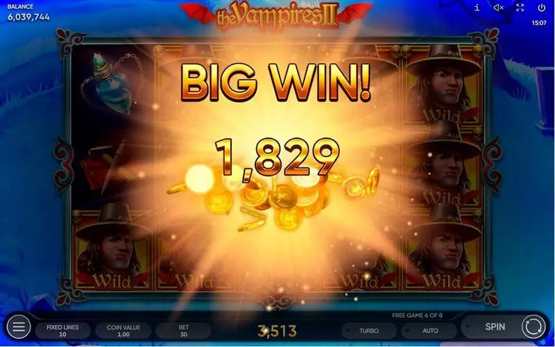 The Vampires II  Real Money Slot made by Endorphina - Winning Screenshot
