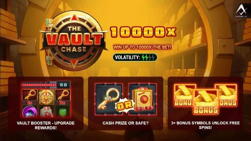 The Vault Chase  Real Money Slot made by AvatarUX - Introduction Screen