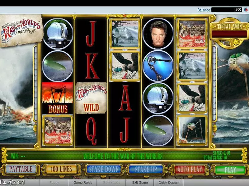 The War of the Worlds  Real Money Slot made by bwin.party - Main Screen Reels