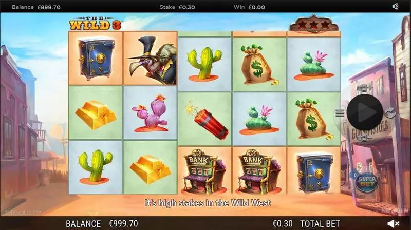 The Wild 3   Real Money Slot made by NextGen Gaming - Main Screen Reels