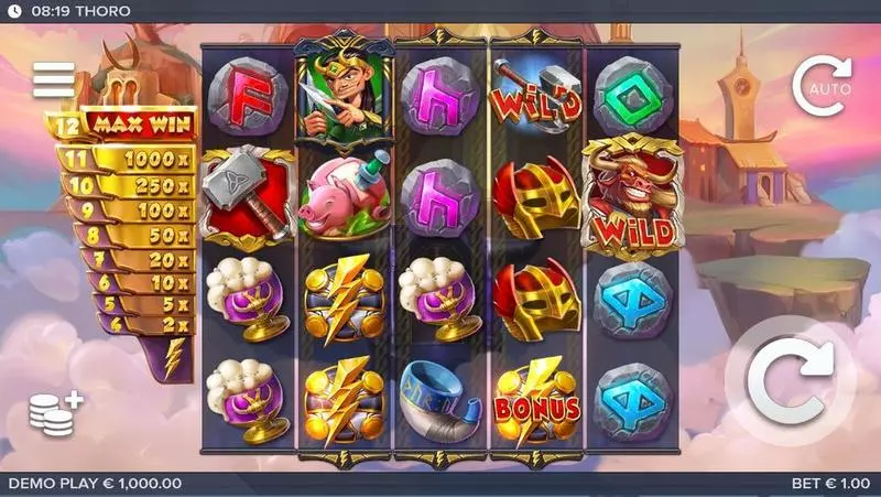 Thoro  Real Money Slot made by Elk Studios - Main Screen Reels
