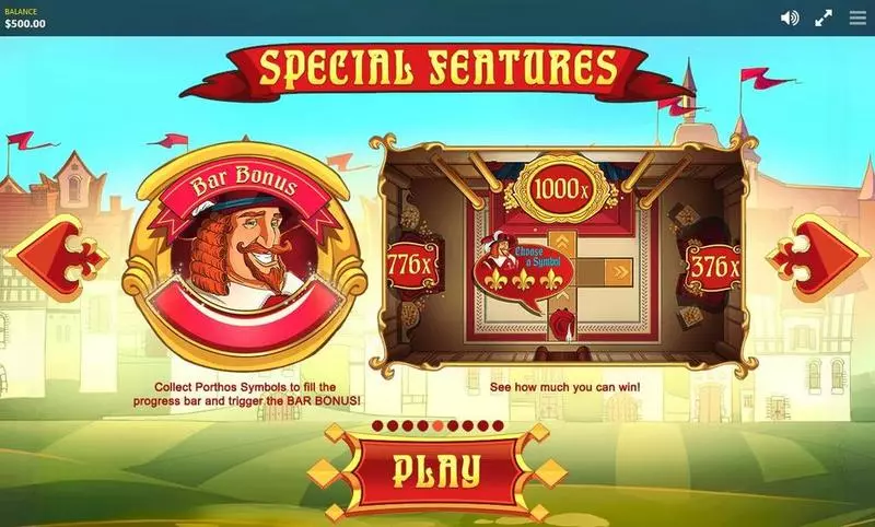 Three Musketeers  Real Money Slot made by Red Tiger Gaming - Info and Rules