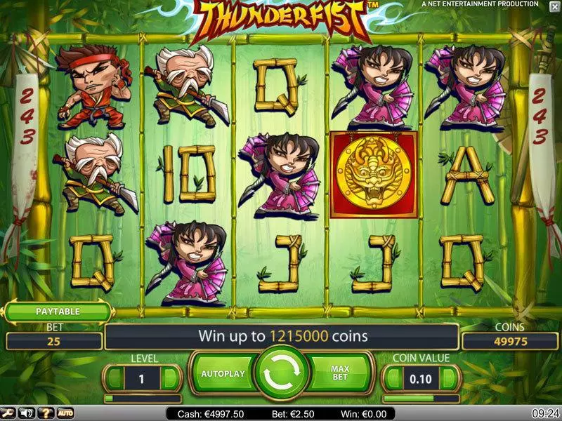 Thunderfist  Real Money Slot made by NetEnt - Main Screen Reels