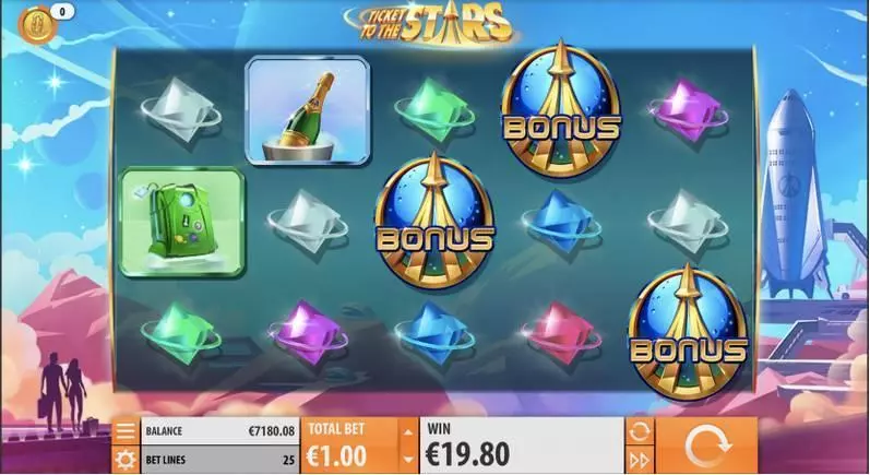 Ticket to the Stars  Real Money Slot made by Quickspin - Main Screen Reels