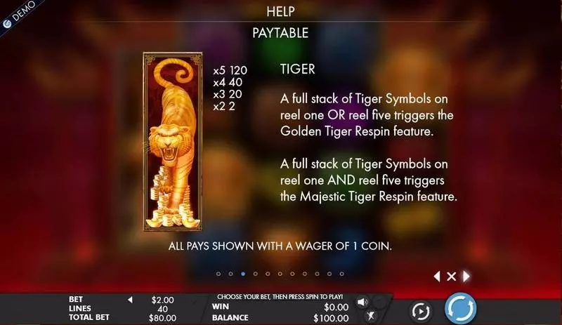 Tiger Temple  Real Money Slot made by Genesis - Info and Rules