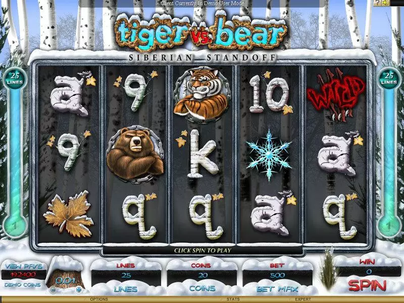Tiger vs Bear - Siberian Standoff  Real Money Slot made by Genesis - Main Screen Reels