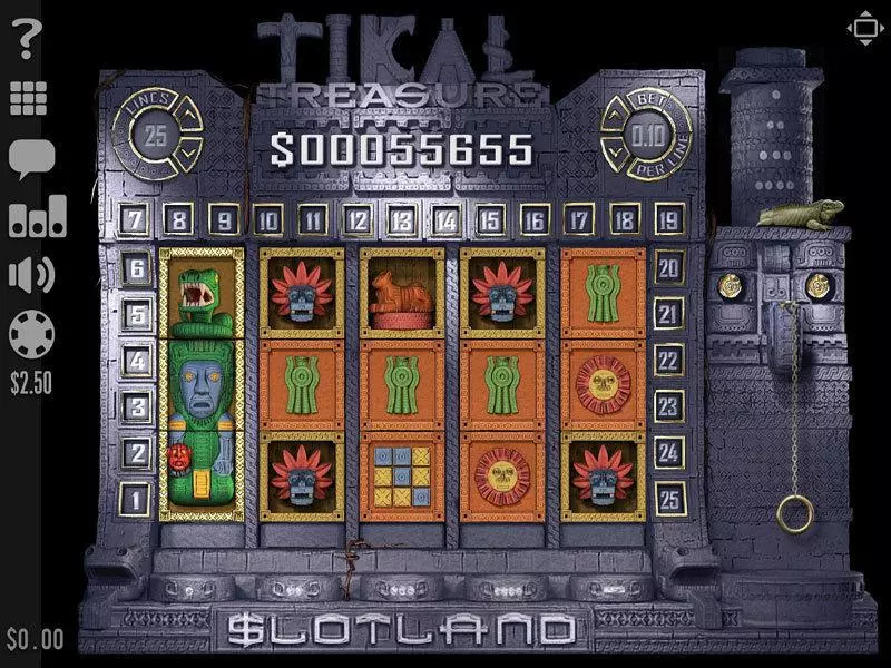 Tikal Treasure  Real Money Slot made by Slotland Software - Main Screen Reels