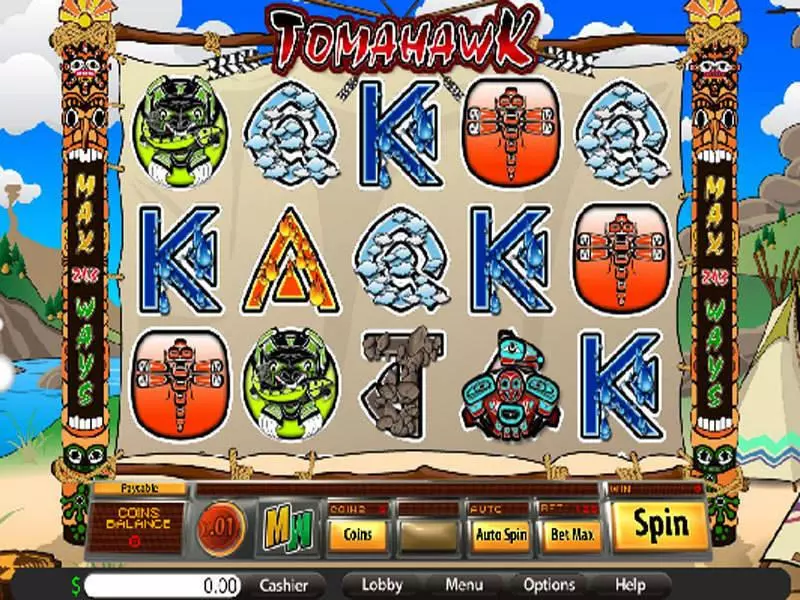 Tomahawk  Real Money Slot made by Saucify - Main Screen Reels