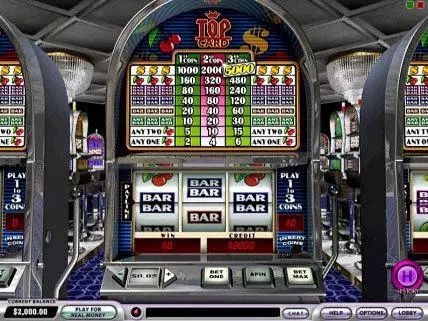Top Card  Real Money Slot made by PlayTech - Main Screen Reels