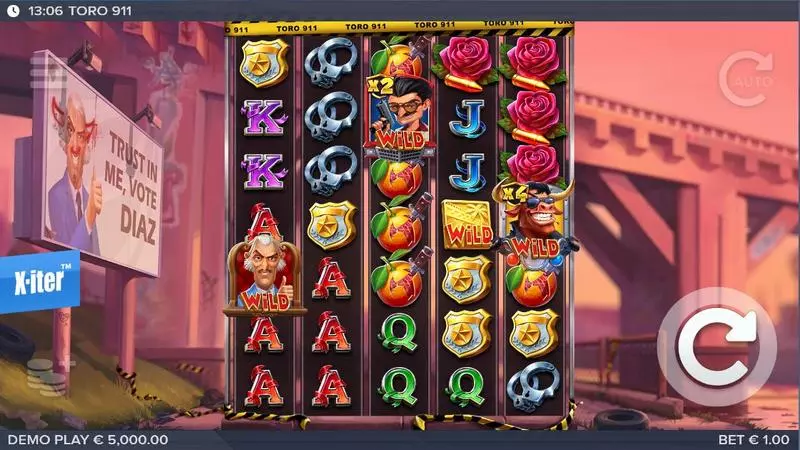 Toro 911  Real Money Slot made by Elk Studios - Main Screen Reels