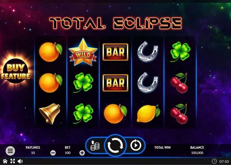 Total Eclipse  Real Money Slot made by Apparat Gaming - Main Screen Reels