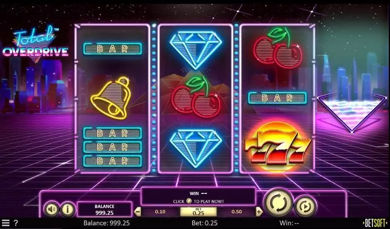 Total Overdrive  Real Money Slot made by BetSoft - Main Screen Reels