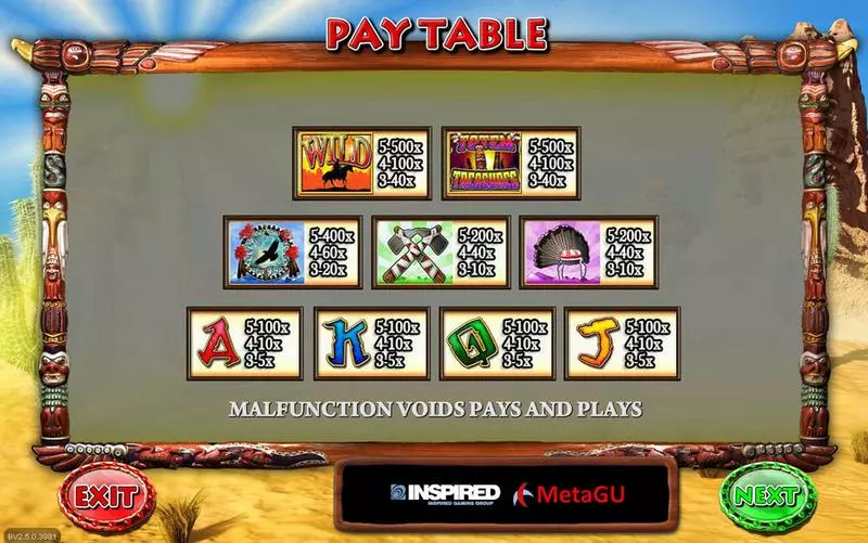 Totem Treasures  Real Money Slot made by Inspired - Info and Rules