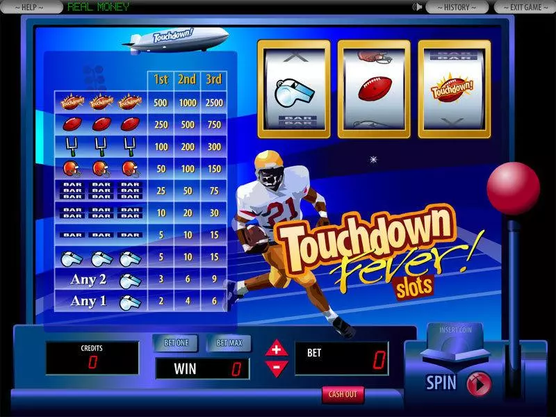 Touchdown Fever  Real Money Slot made by DGS - Main Screen Reels