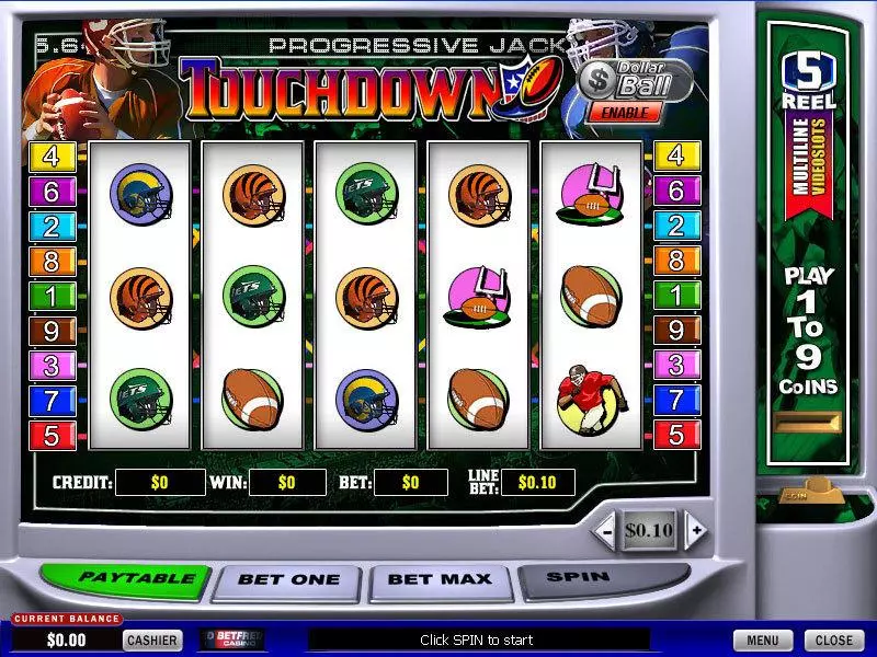 Touchdown  Real Money Slot made by PlayTech - Main Screen Reels