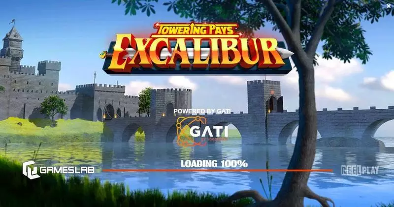 Towering Pays Excalibur  Real Money Slot made by ReelPlay - Introduction Screen