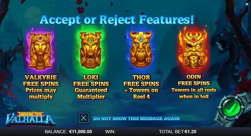 Towering Pays Valhalla  Real Money Slot made by ReelPlay - Free Spins Feature