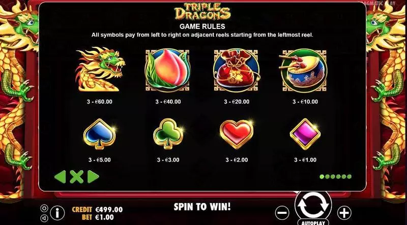 Triple Dragons  Real Money Slot made by Pragmatic Play - Info and Rules