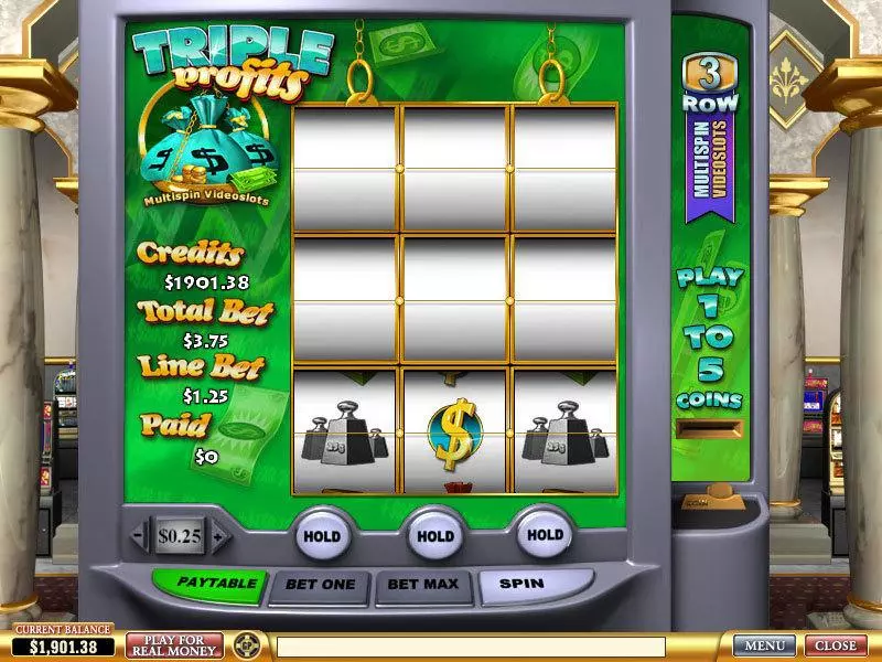 Triple Profits  Real Money Slot made by PlayTech - Main Screen Reels