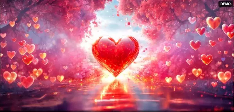 Triple Valentine  Real Money Slot made by Red Rake Gaming - Introduction Screen