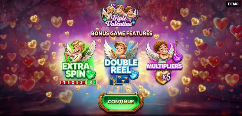 Triple Valentine  Real Money Slot made by Red Rake Gaming - Info and Rules