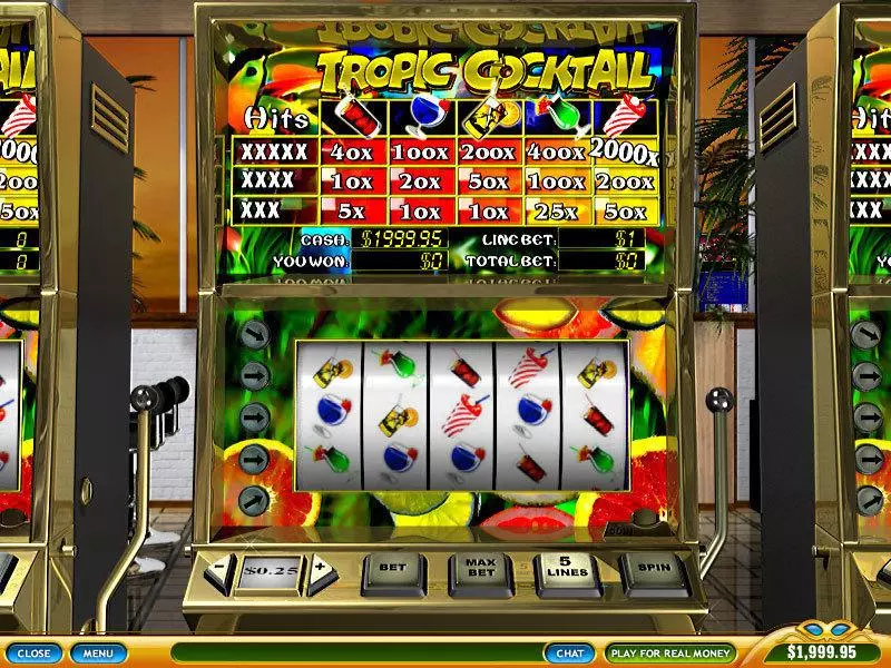 Tropic Cocktail  Real Money Slot made by PlayTech - Main Screen Reels