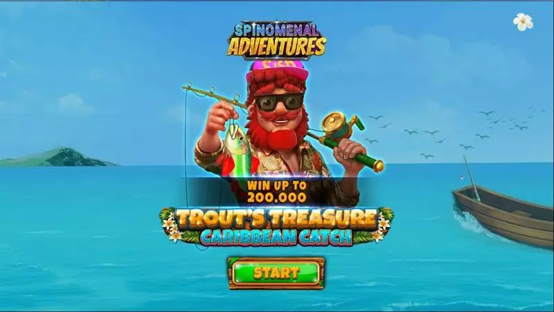 Trout’s Treasure – Caribbean Catch  Real Money Slot made by Spinomenal - Introduction Screen