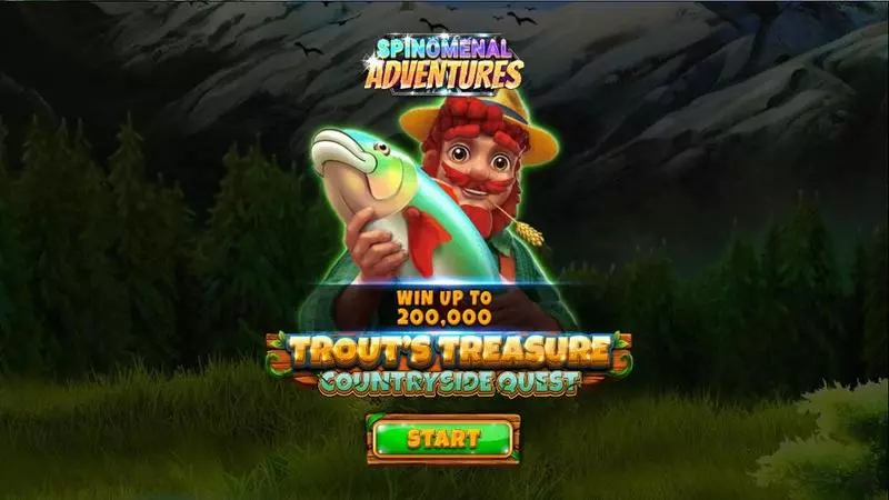 Trout’s Treasure – Countryside Quest  Real Money Slot made by Spinomenal - Introduction Screen