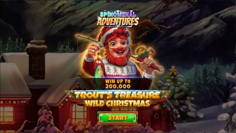 Trout’s Treasure – Wild Christmas  Real Money Slot made by Spinomenal - Introduction Screen