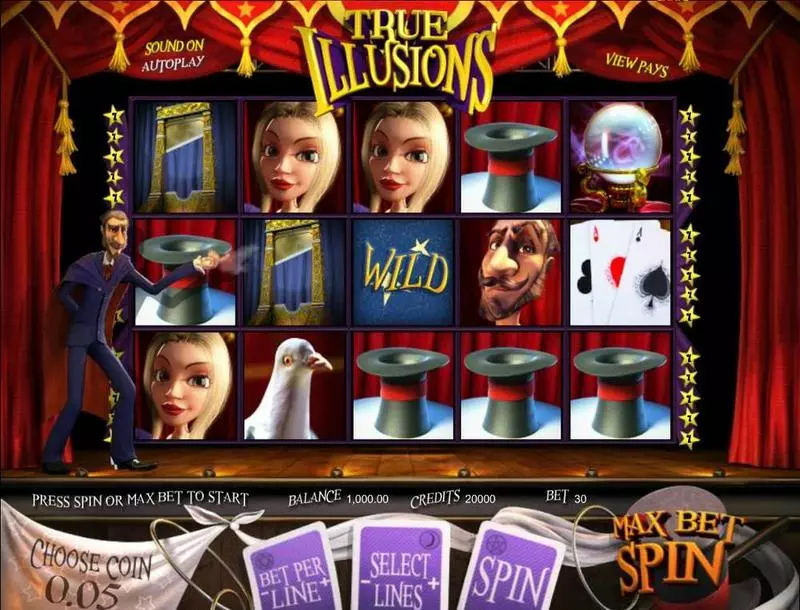 True illusion  Real Money Slot made by BetSoft - Main Screen Reels