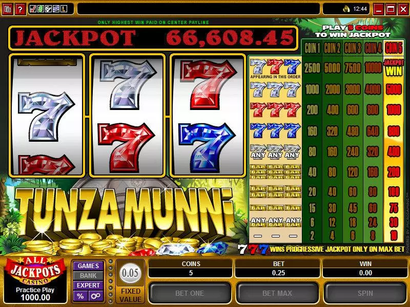 Tunzamunni  Real Money Slot made by Microgaming - Main Screen Reels