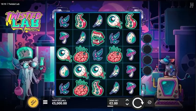 Twisted Lab  Real Money Slot made by Hacksaw Gaming - Main Screen Reels