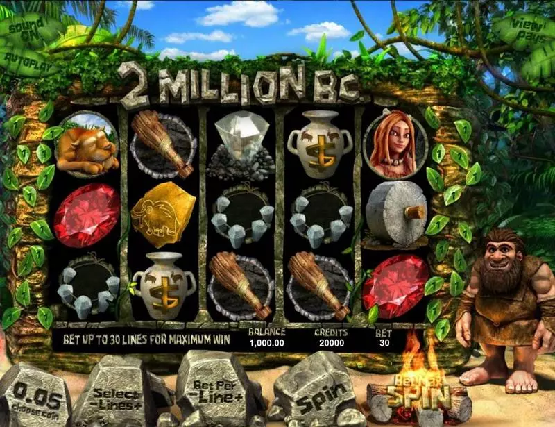 Two Million BC  Real Money Slot made by BetSoft - Main Screen Reels
