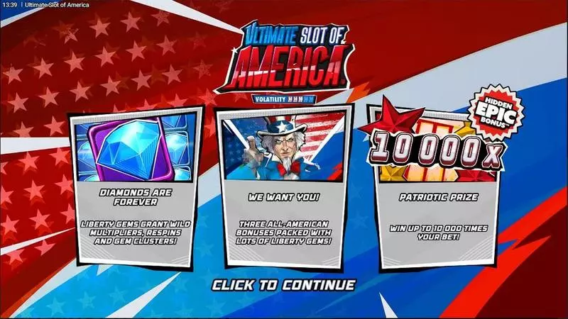 Ultimate Slot Of America  Real Money Slot made by Hacksaw Gaming - Introduction Screen