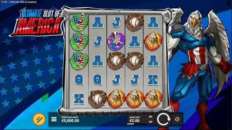 Ultimate Slot Of America  Real Money Slot made by Hacksaw Gaming - Main Screen Reels
