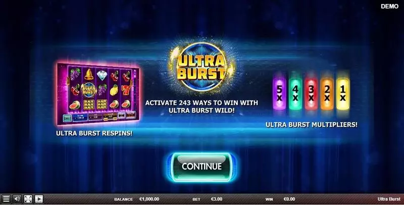 Ultra Burst  Real Money Slot made by Red Rake Gaming - Info and Rules