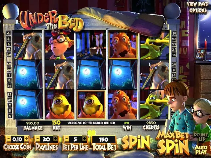 Under The Bed  Real Money Slot made by BetSoft - Introduction Screen