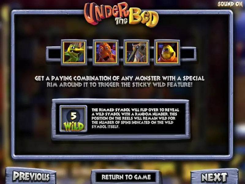 Under The Bed  Real Money Slot made by BetSoft - Info and Rules