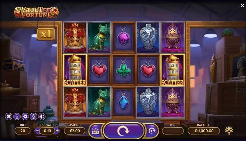 Vault of Fortune  Real Money Slot made by Yggdrasil - Main Screen Reels