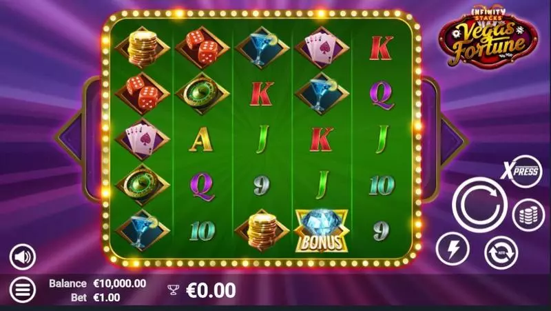 Vegas Fortune  Real Money Slot made by AvatarUX - Main Screen Reels