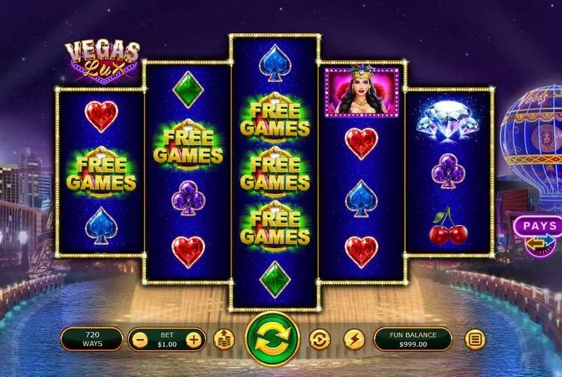 Vegas Lux  Real Money Slot made by RTG - Free Spins Feature