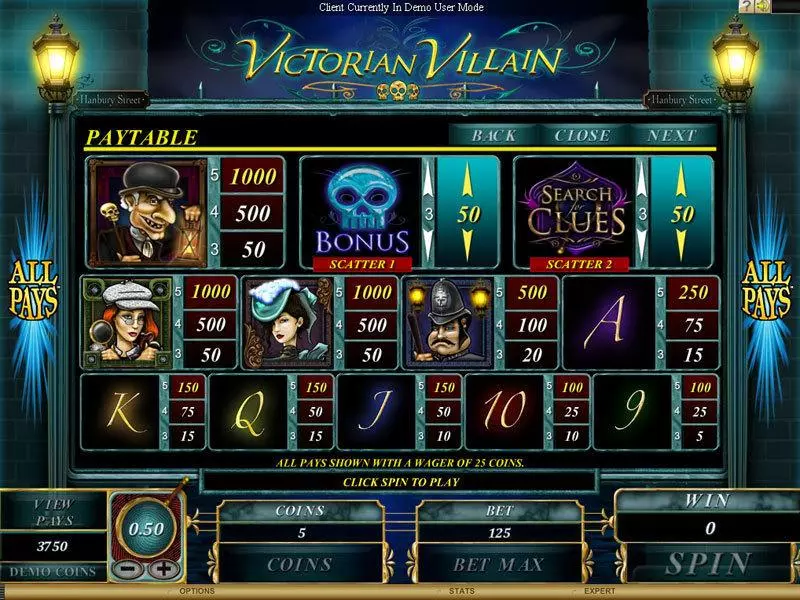 Victorian Villain  Real Money Slot made by Genesis - Info and Rules
